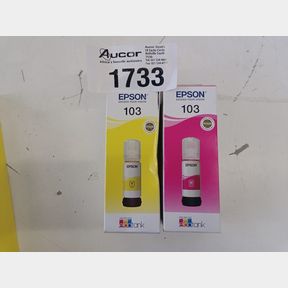 EPSON 103 ECOTANK MAGENTA INK BOTTLE (65ML) | EPSON 103 ECOTANK YELLOW INK BOTTLE (65ML)