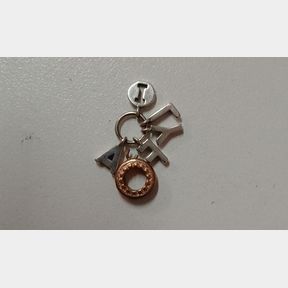 925 Sterling Silver Two Tone Family Dangle Charm - ForeverFab 925 Sterling Silver Charm - 51737/12411 AS B2 (S7)