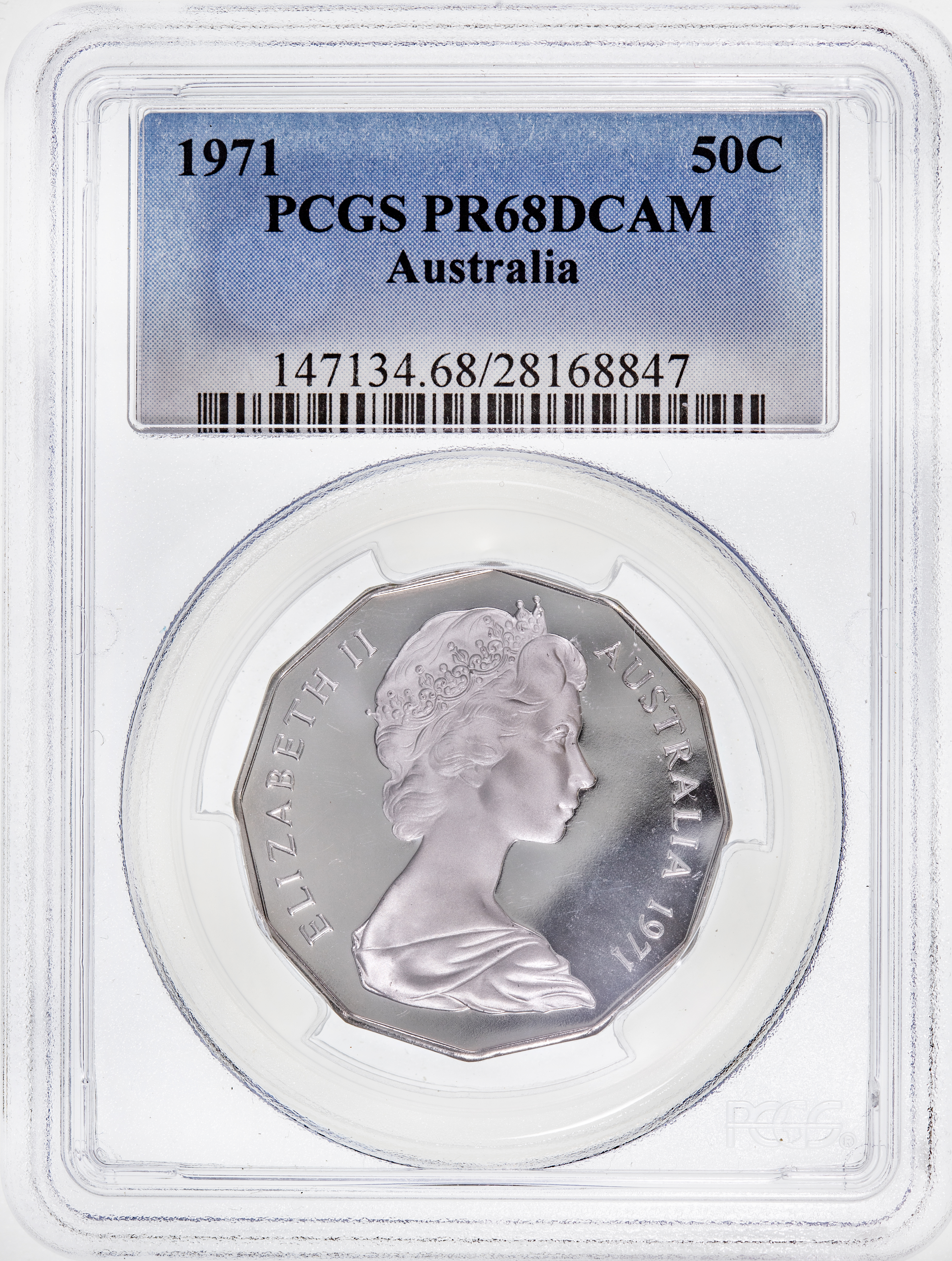 Fifty Cent, 1971, PCGS PR68DCAM