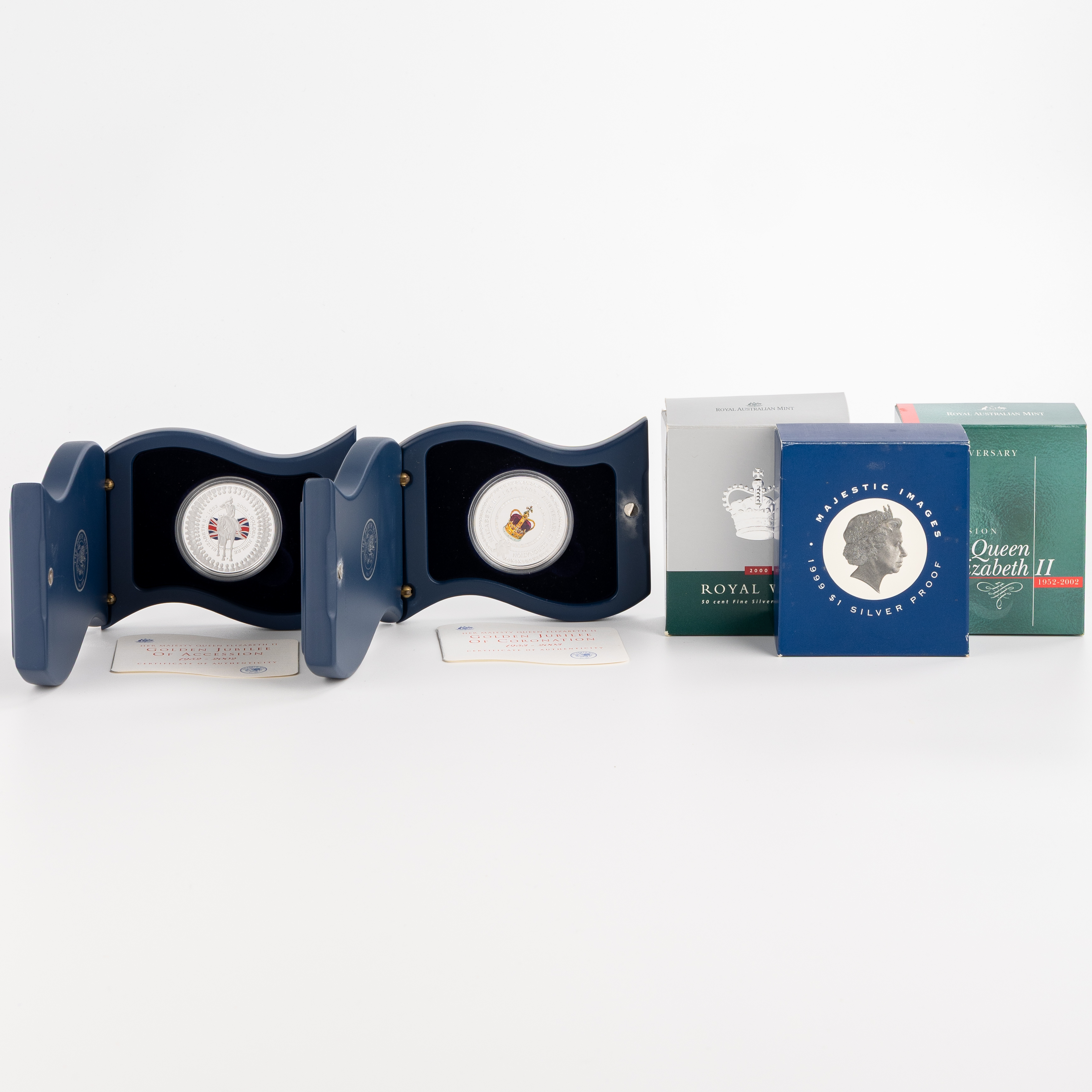 351 · Elizabeth II, RAM / Perth Mint, Fifty Cents - One Dollar, 1999 - 2003, FDC