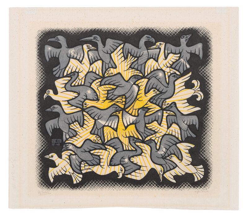 M.C. Escher
(Dutch, 1898-1972)
Sun and Moon, 1948