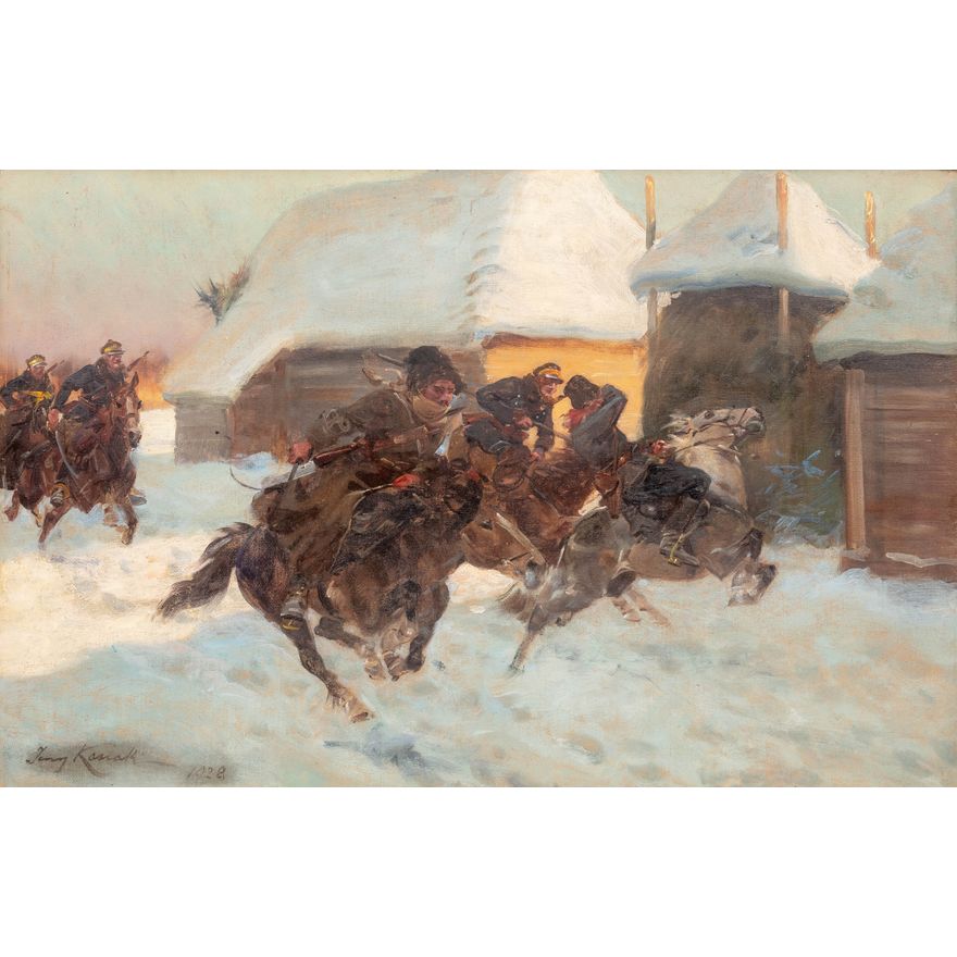 Jerzy Kossak | Pościg, 1928 r.
