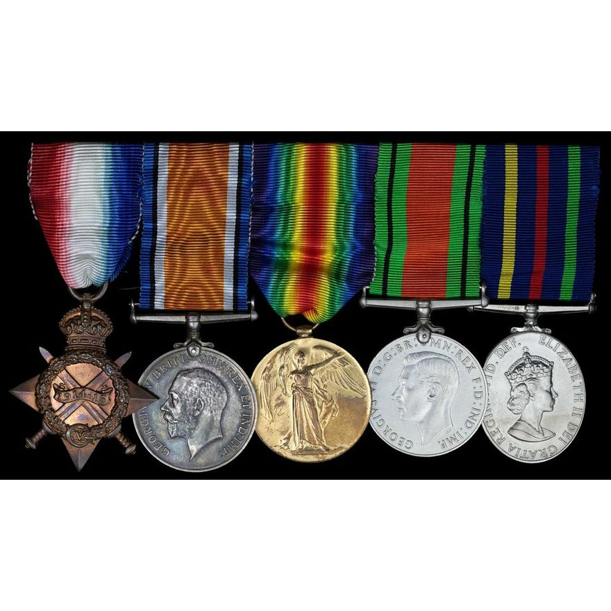 An interesting campaign group of five awarded to Captain H. E. R ...