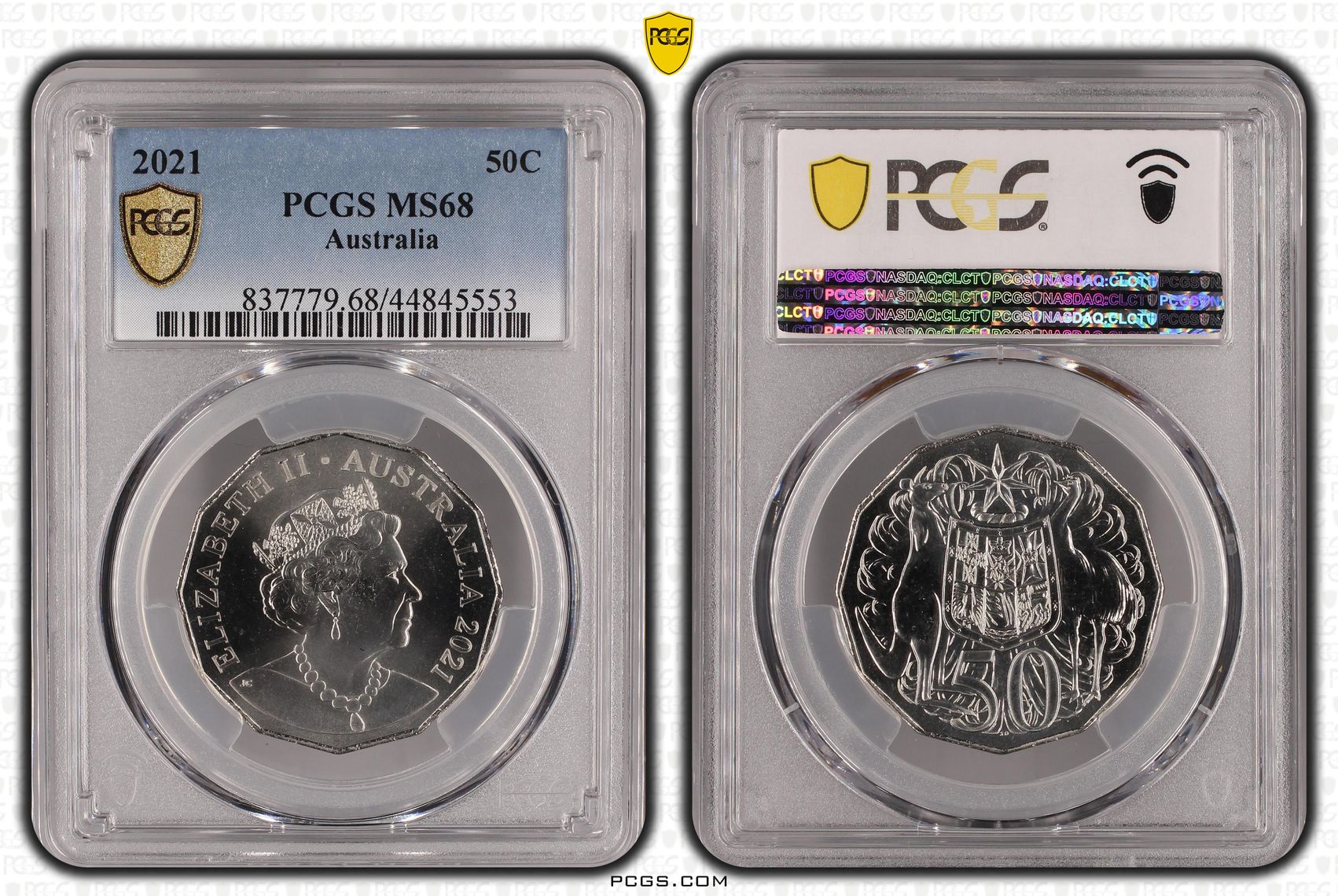 Fifty Cent, 2021, PCGS MS 68