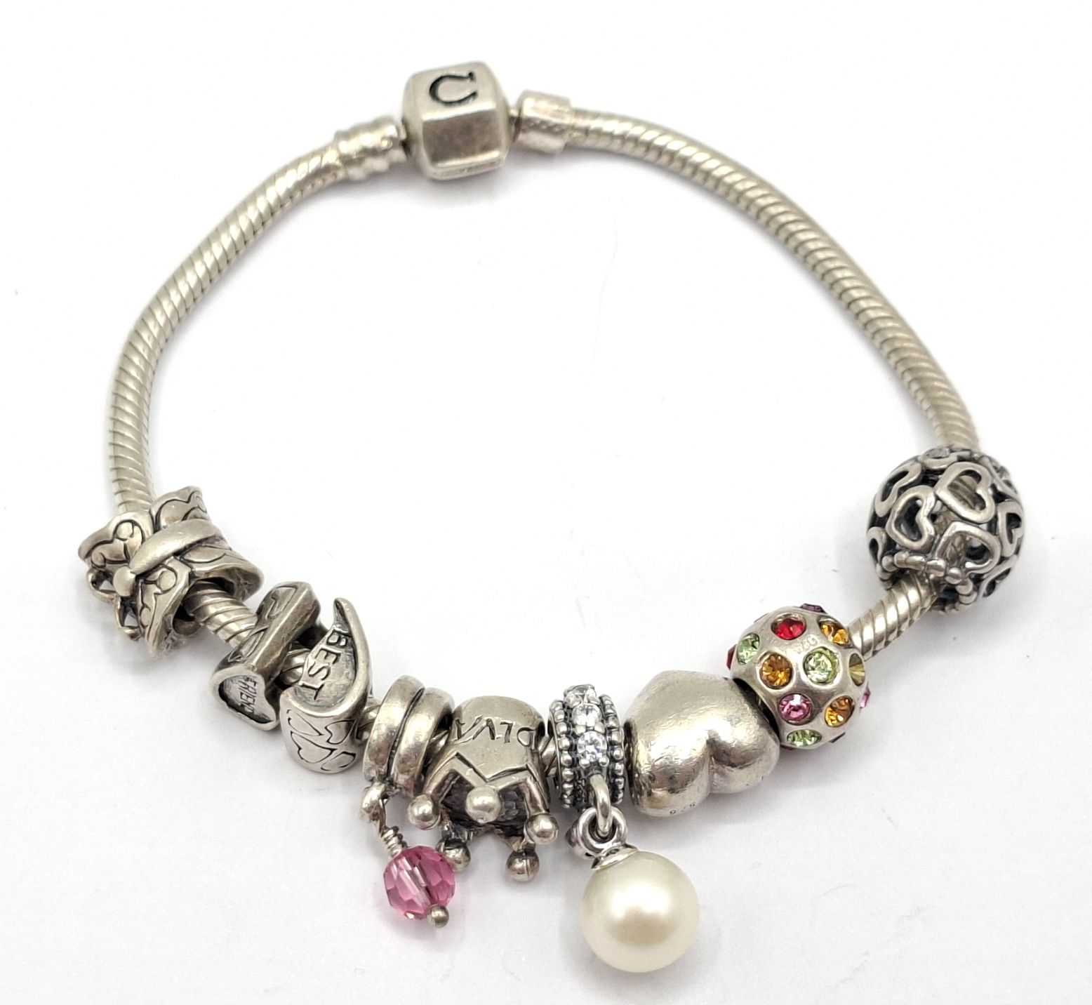 1048 · CHAMILIA STERLING CHARM BRACELET