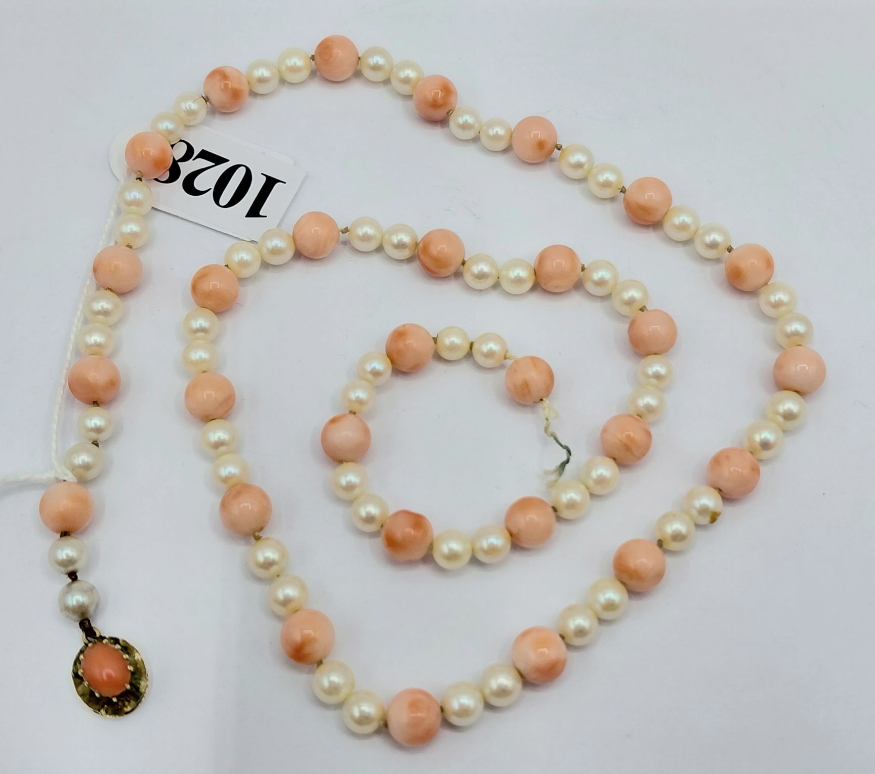 9ct Pearl And Pink Quartz Necklace
