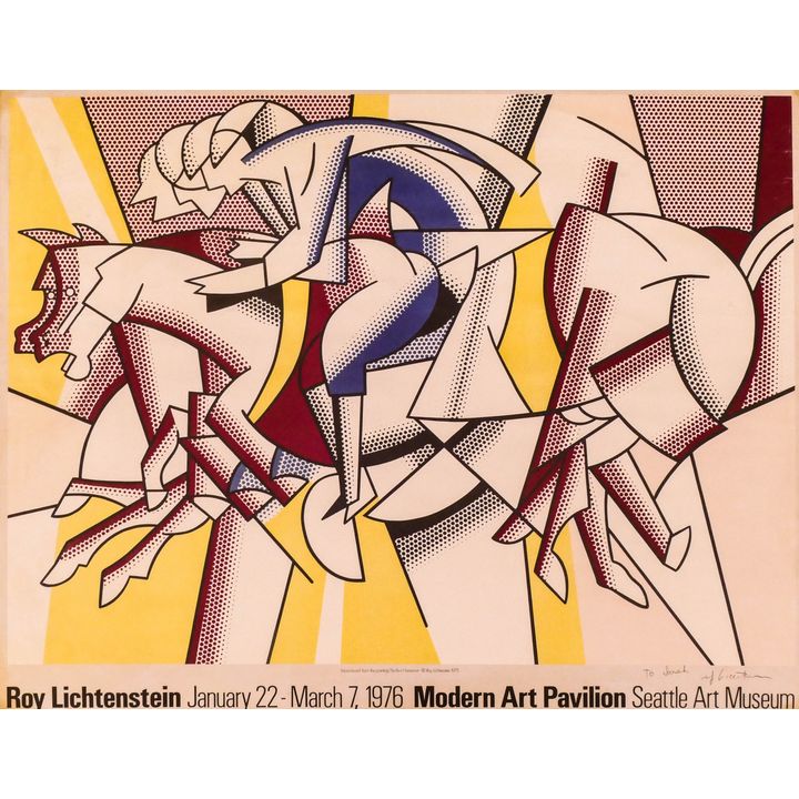 Roy Lichtenstein ''The Red Horseman'' Signed Poster