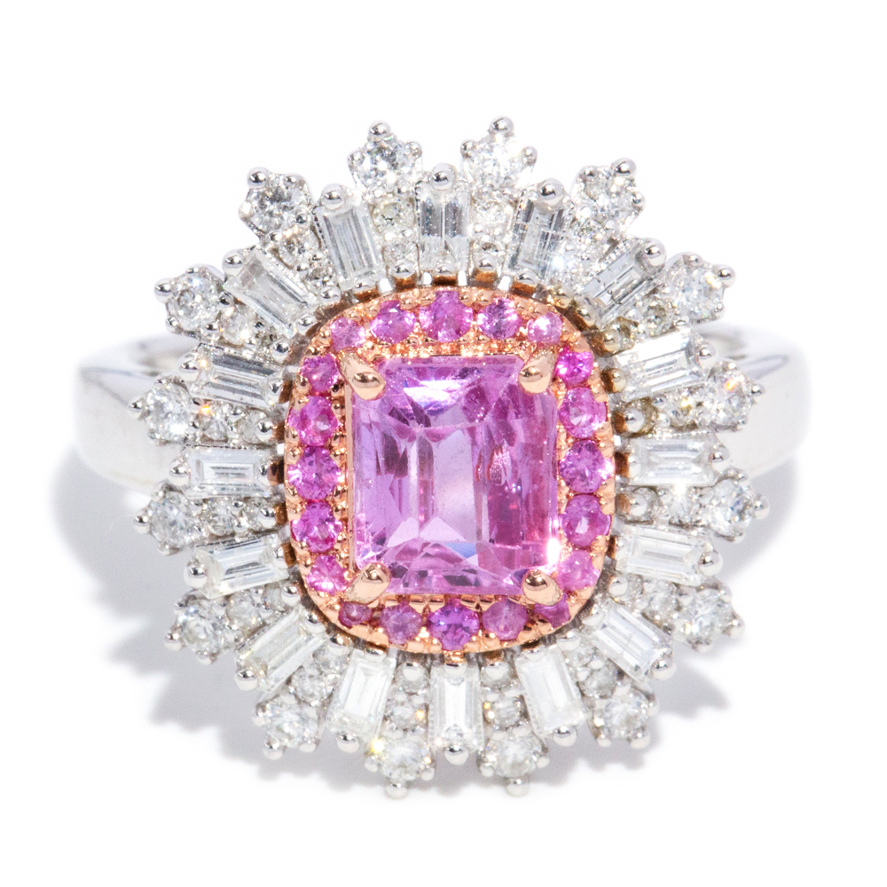 47 · Pink Sapphire & Diamond 14ct Gold Ring