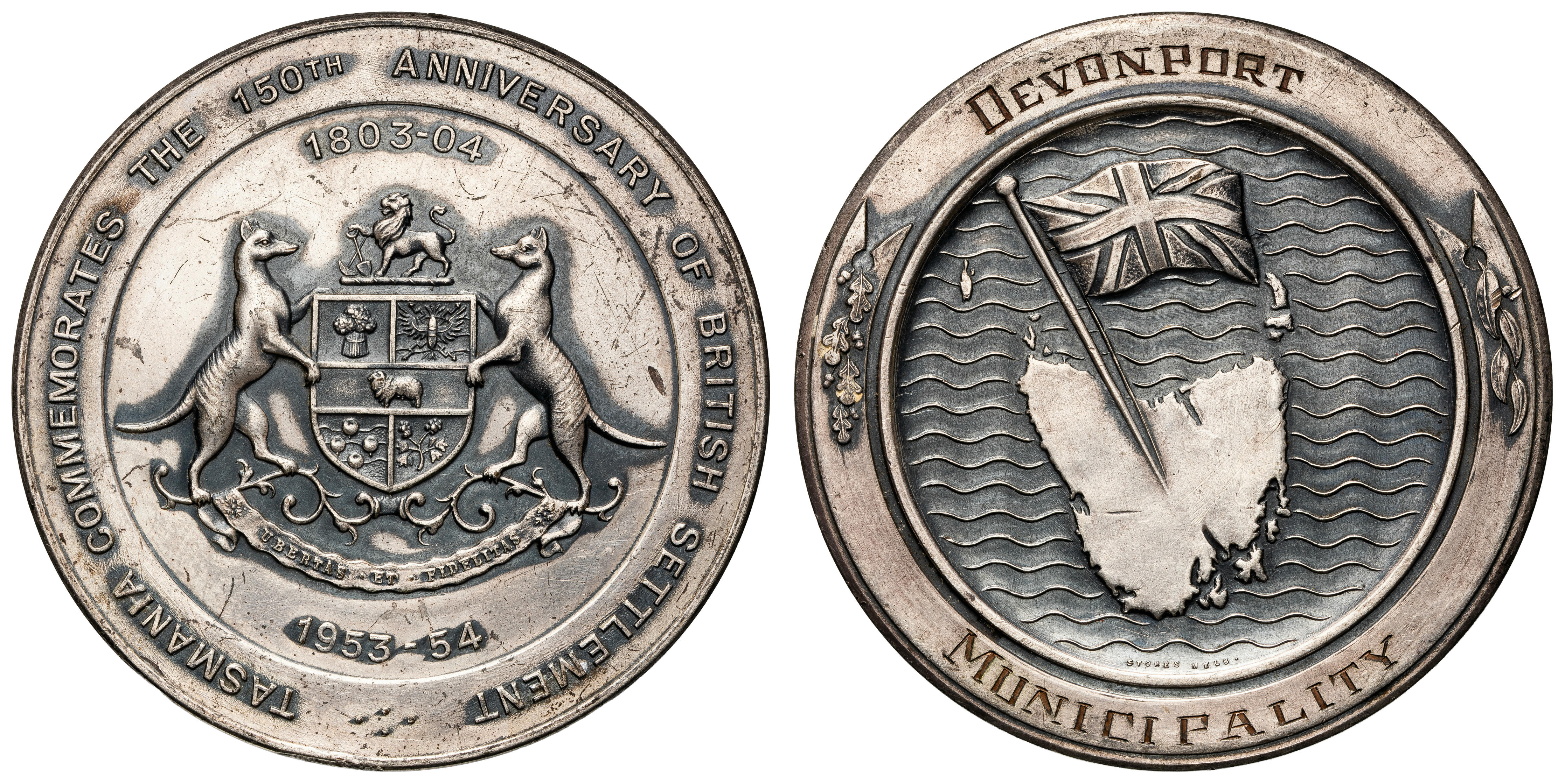 Tasmania Celebrates the 150TH Anniversary of British Settlement, 1953-54, VF