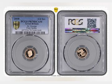 2018 ELIZABETH II PROOF GOLD QUARTER SOVEREIGN PR70 DCAM TOP POP!
