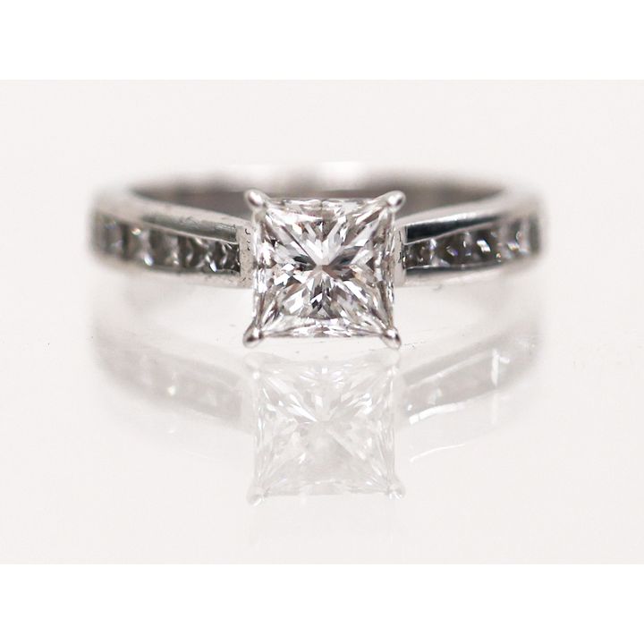 Ladies 1ct Princess Diamond Ring GIA #3185970691