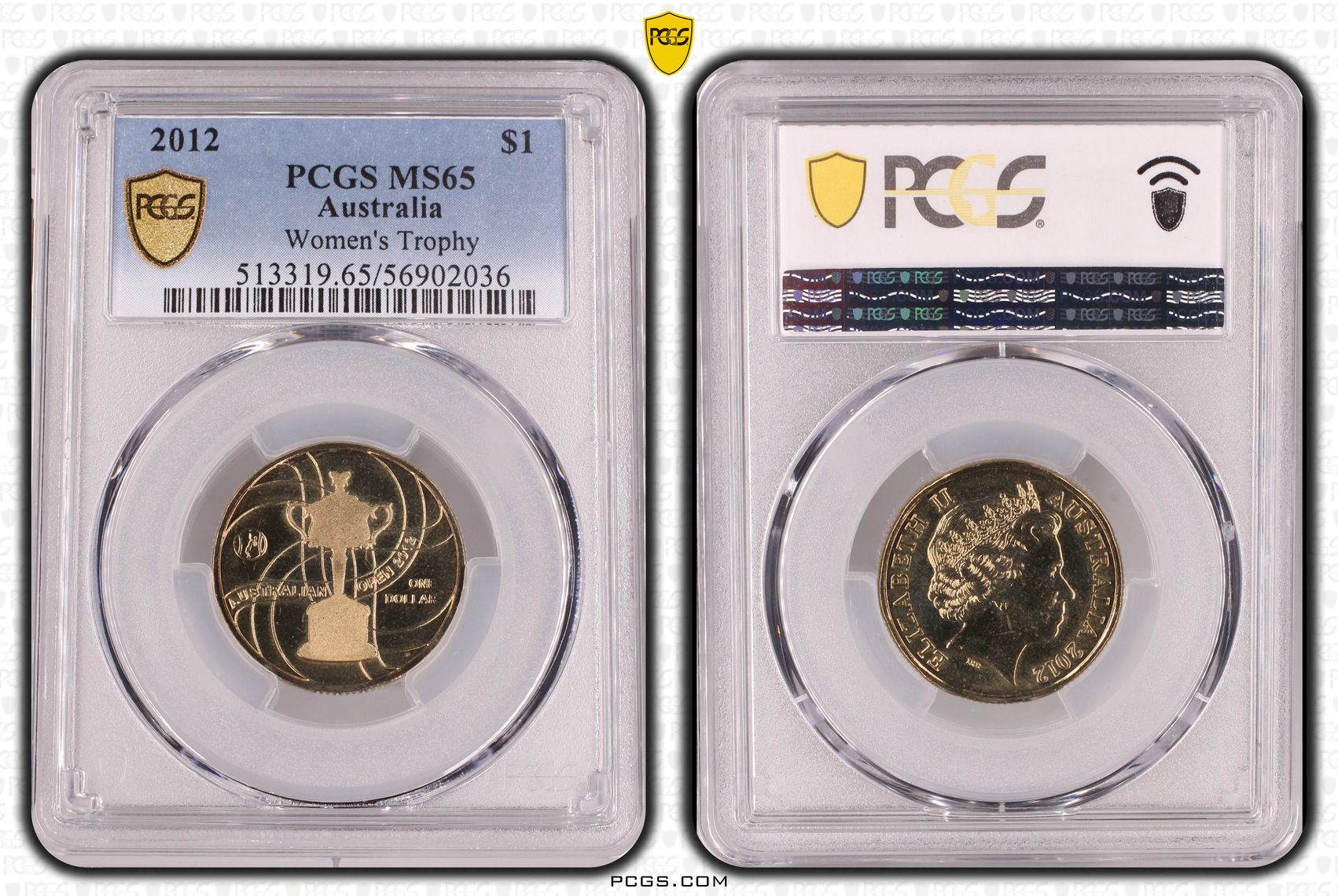 Women's Trophy, One Dollar, 2012, PCGS MS65