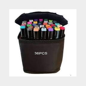 Artist Markers - Dual Tip - 36 Set Multicolor-51459/5453 B4 (S1)