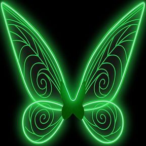 quescu Light up Fairy Wings for Adults,Electroluminescent Wire LED Butterfly Wings for Girls Women,Halloween Costume Dress Up (Green)