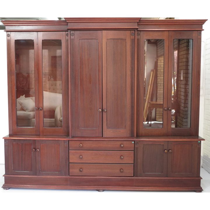 MASSIVE WETHERLYS DISPLAY CABINET ON CUPBOARD