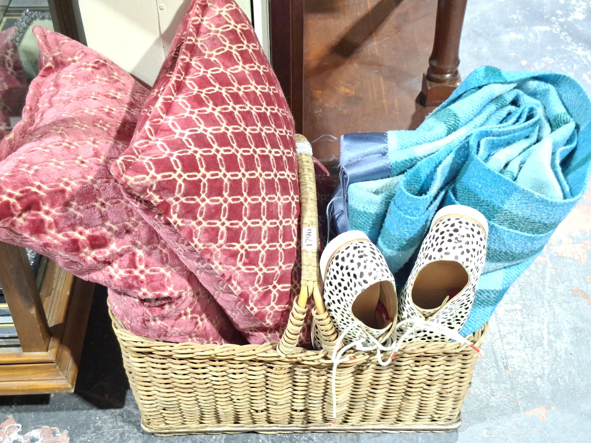 Shoes, Cushions, Basket