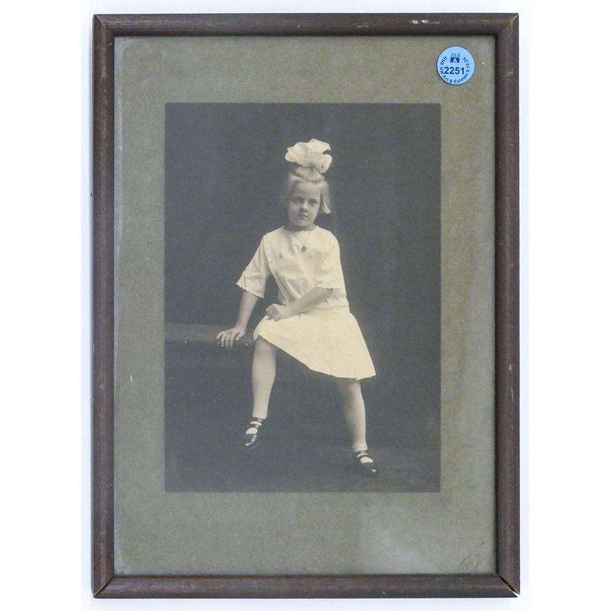 Edward Curtis ''Seated Little Girl'' Platinum Photograph
