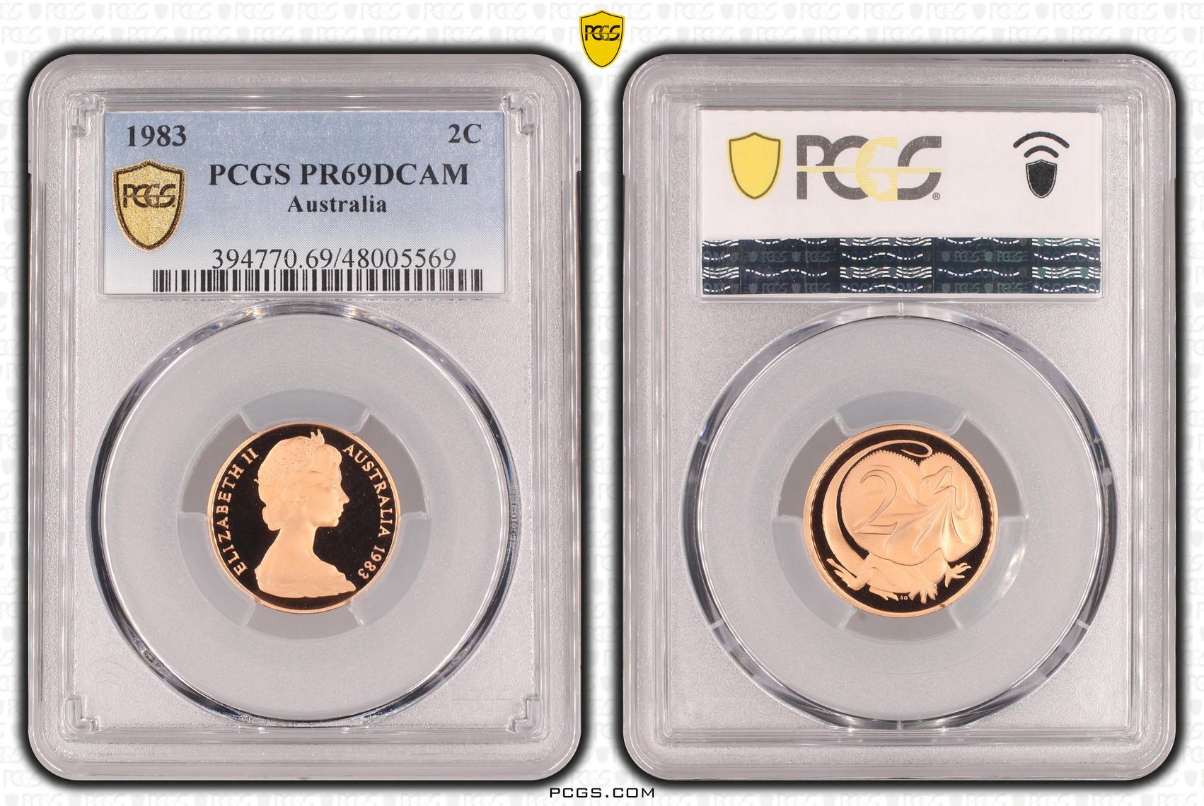 , Two Cent, 1983, Pcgs Pr69dcam
