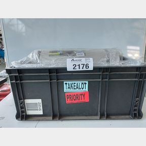 TOTE OF ASSORTED GOODS''THESE ITEMS MAY INCLUDE OPEN BOX- DEFECTIVE OR INCOMPLETE ITEMS'' BUYERS BEWARE!(PLASTIC CRATE NOT FOR SALE)