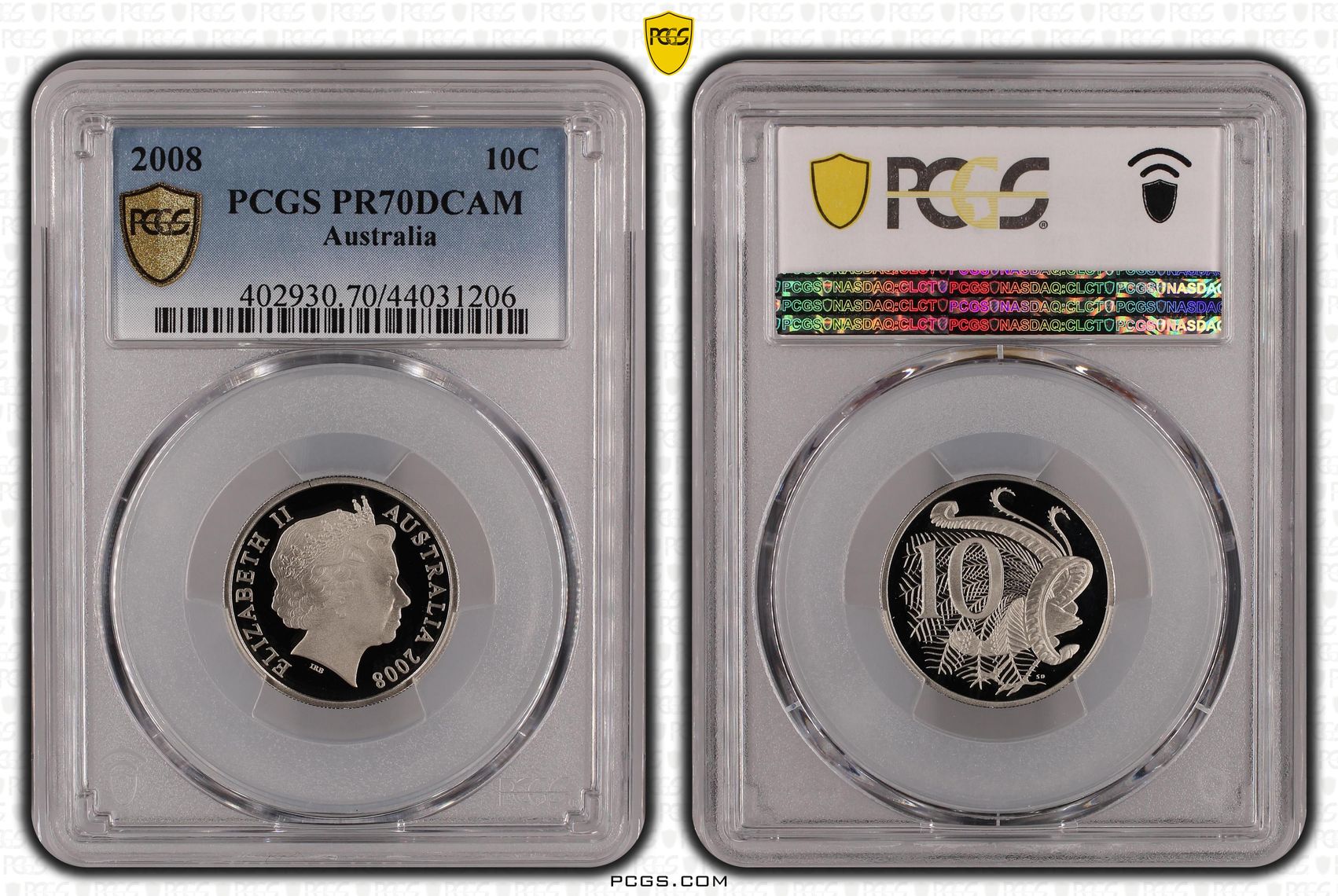 Ten Cent, 2008, Pcgs Pr70dcam