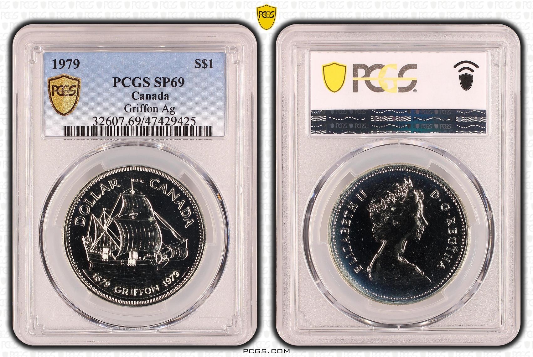 Canada, Griffon Ag, One Dollar, 1979, PCGS SP69