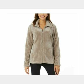 32 DEGREES WOMEN'S PLUSH LUXE FUR SUPER SOFT FULL ZIP OUTWEAR JACKET GOAT SZ MED