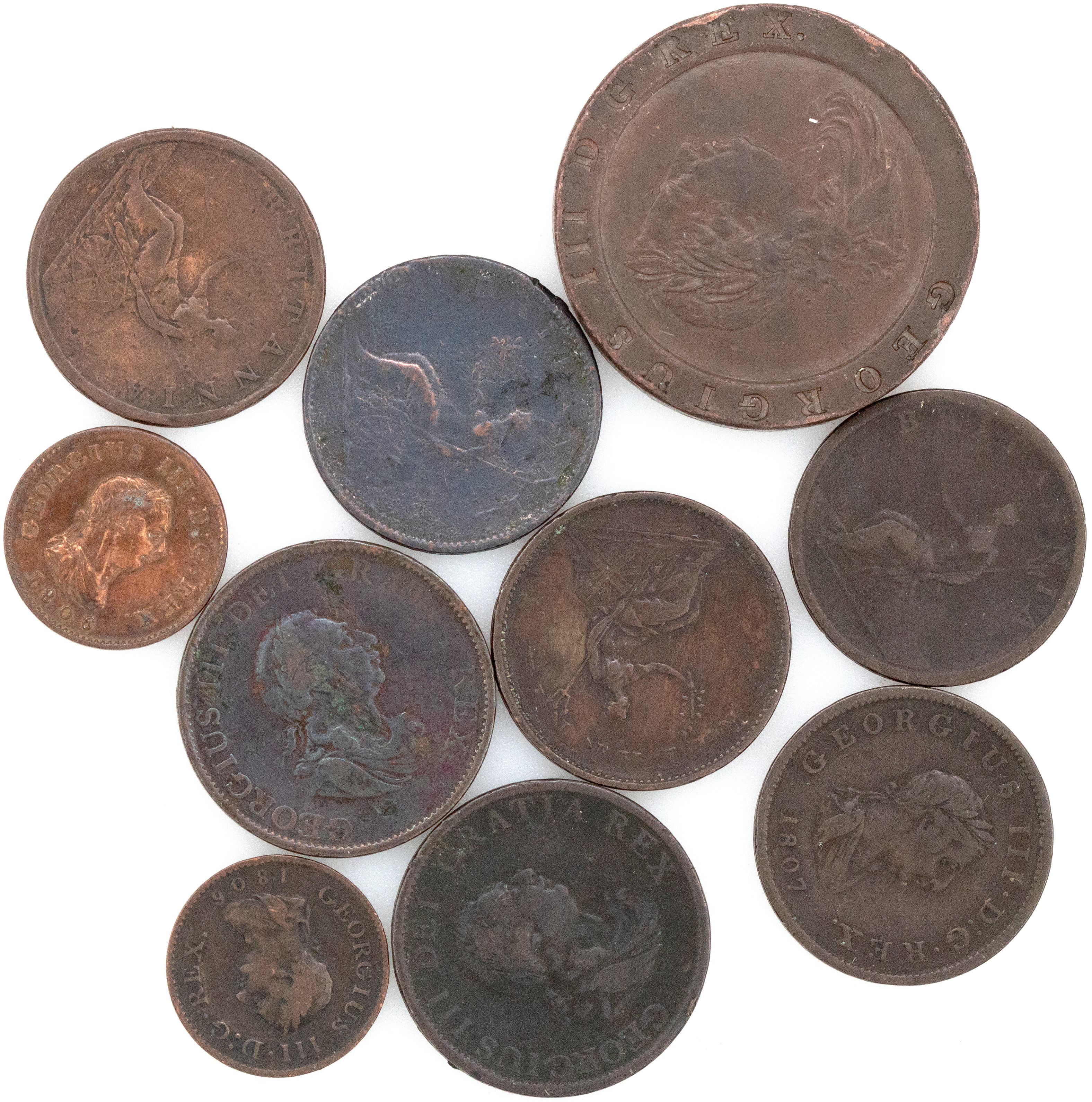 Great Britain, George III, Twopence, 1797, aEF