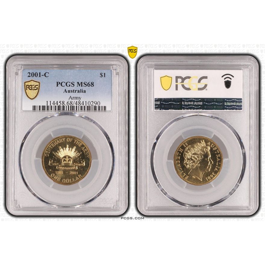 Army, POP 15/0, One Dollar, 2001-C, PCGS MS68