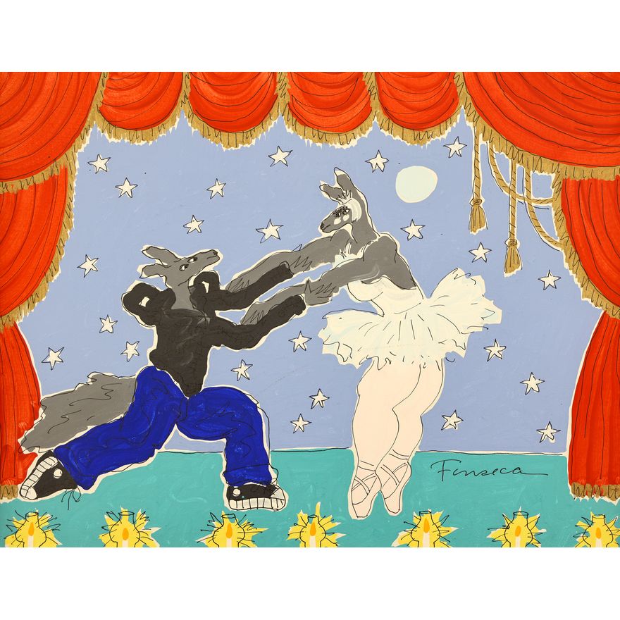Harry Fonseca ''Rose & Coyote #I'' Acrylic