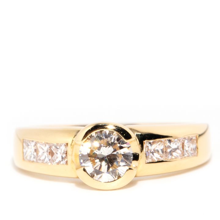 18 Carat Yellow Gold 0.55 Carat Diamond Ring,