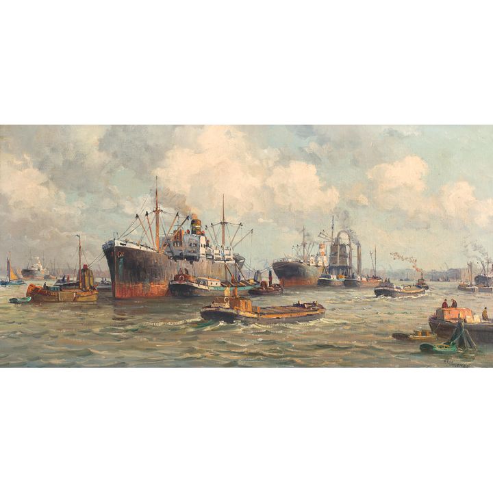 Pieter Johannes Wagemans | Widok na port