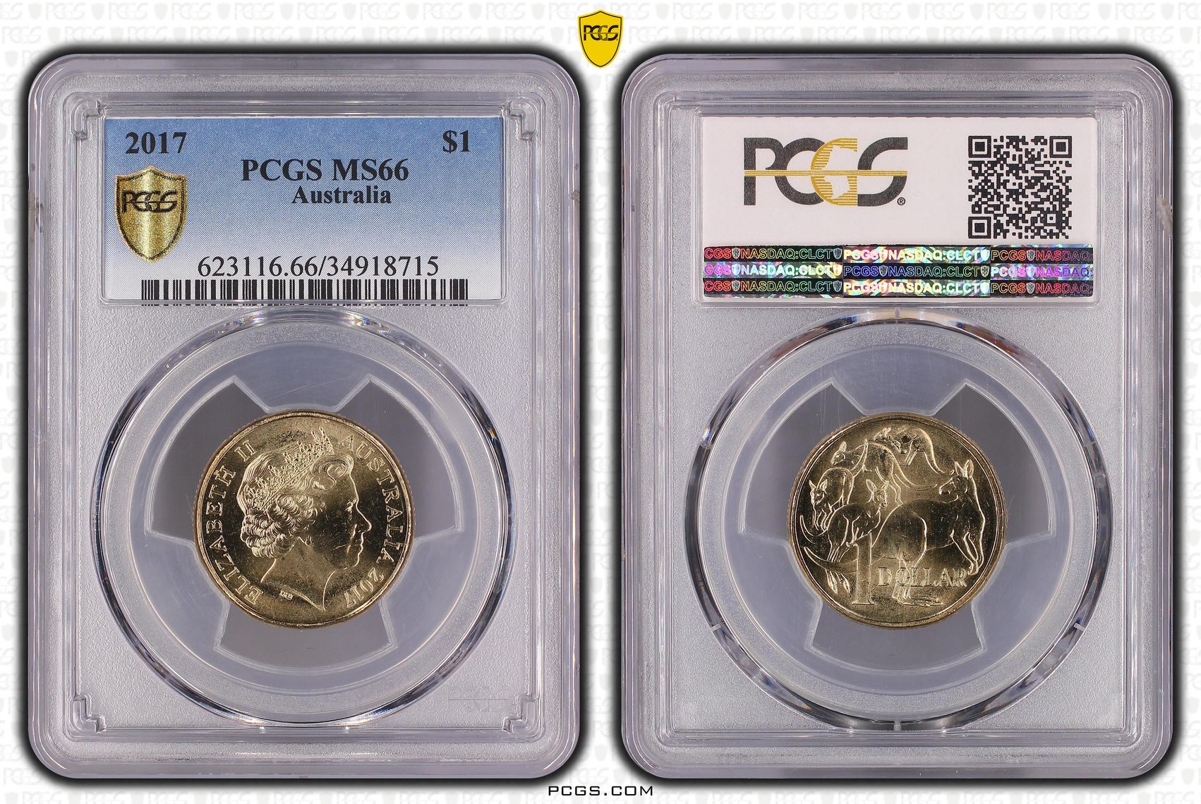 One Dollar, 2017, PCGS MS66