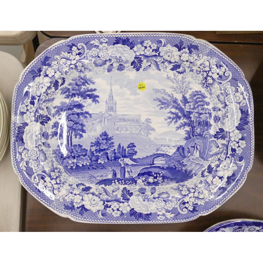 Antique Scenery 'Cathedral Church of Glasgow' Ironstone Platter- 19''