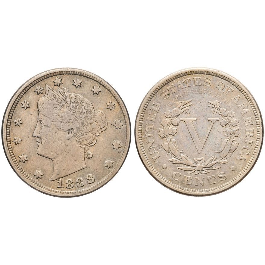 USA 1888 Five Cents VF