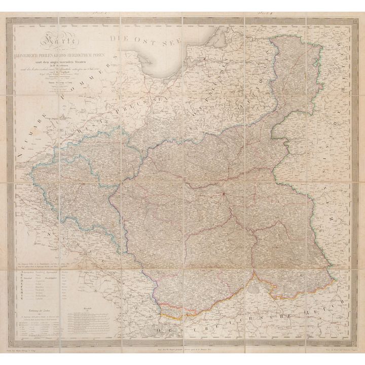 Karte von dem Koenigreich Pohlen, Gross Herzogthum Posen…