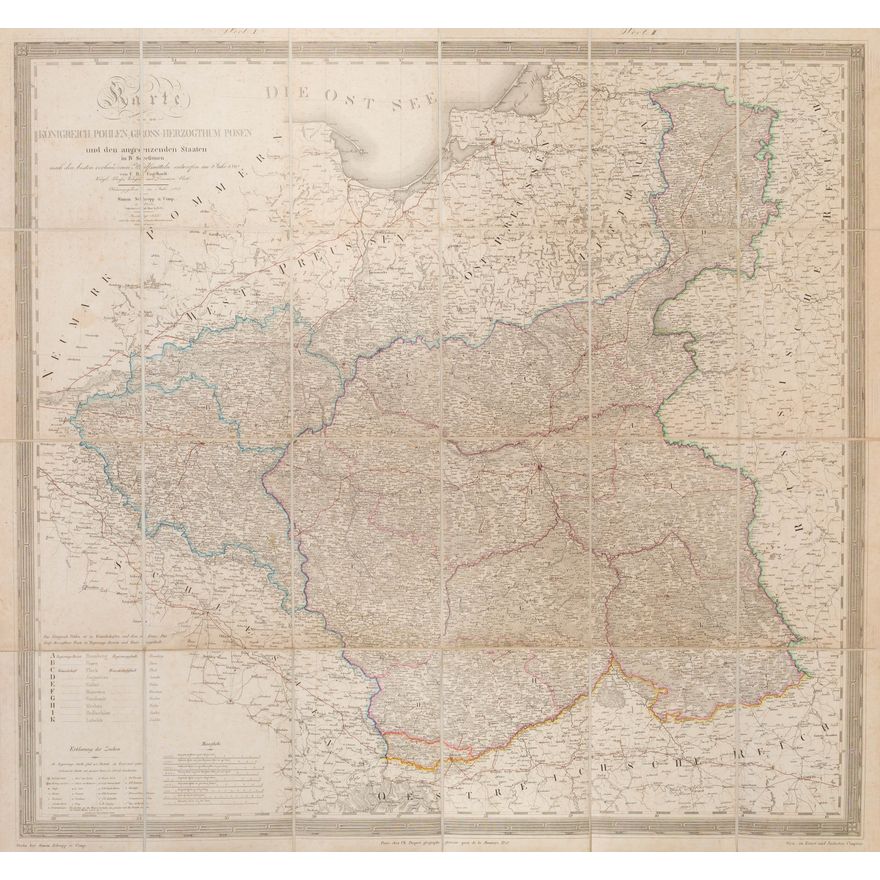 Karte von dem Koenigreich Pohlen, Gross Herzogthum Posen…