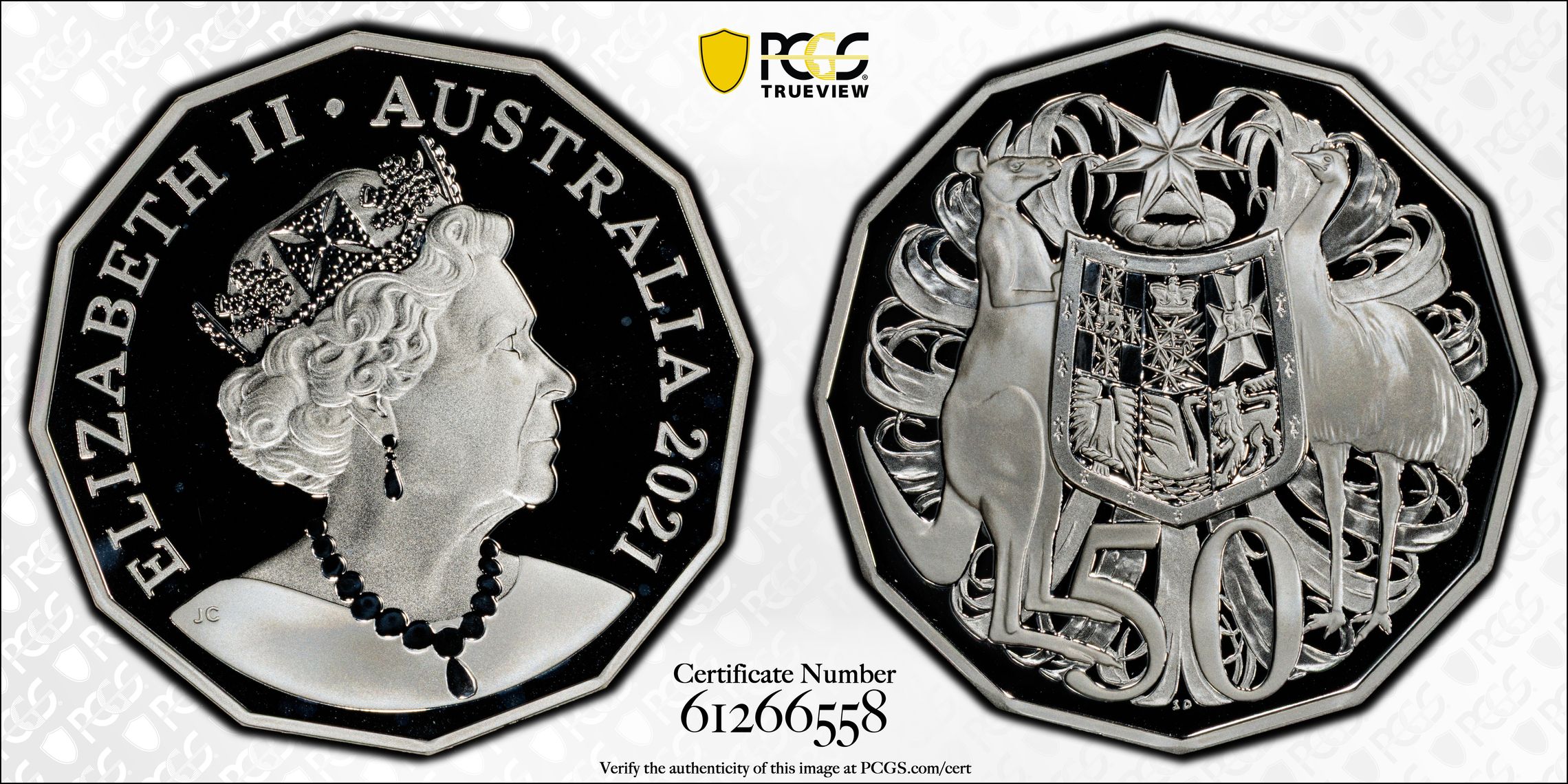 Silver, Fifty Cent, 2021, PCGS PR68DCAM