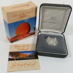 2002 RAM $1 Year Of The Outback Silver Proof Coin - Box & COA