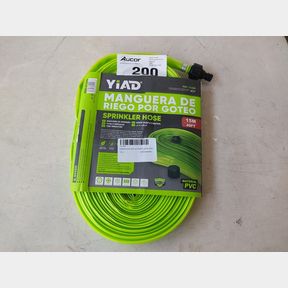 GARDEN SOAK DRIP AUTOMATIC WATER GREEN FLAT SPRINKLER HOSE - 15M -