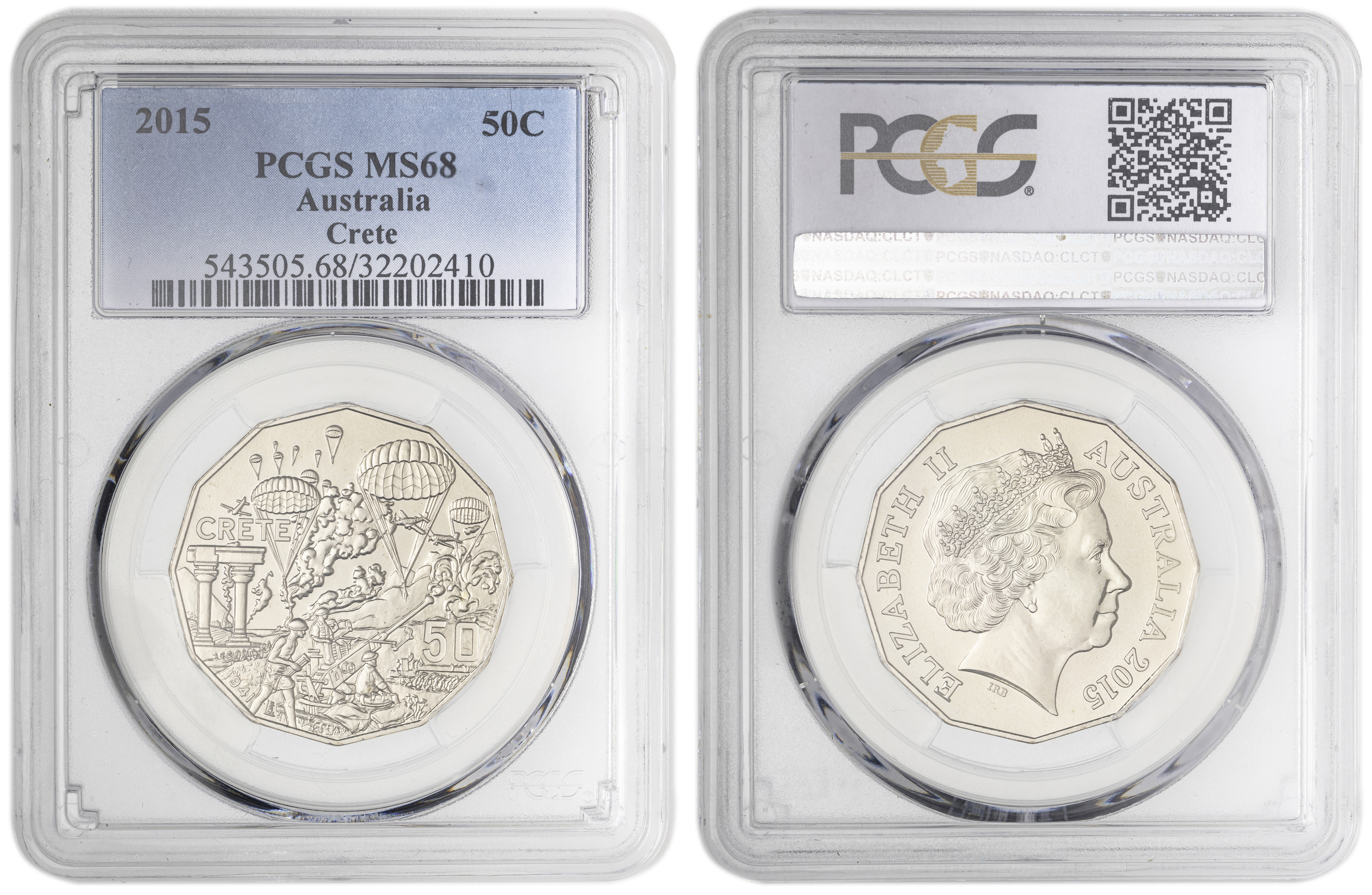 Crete , Fifty Cent, 2015, PCGS MS68