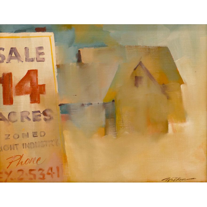 William Reese 'Homestead Sale' Oil Painting Framed- 22x26''