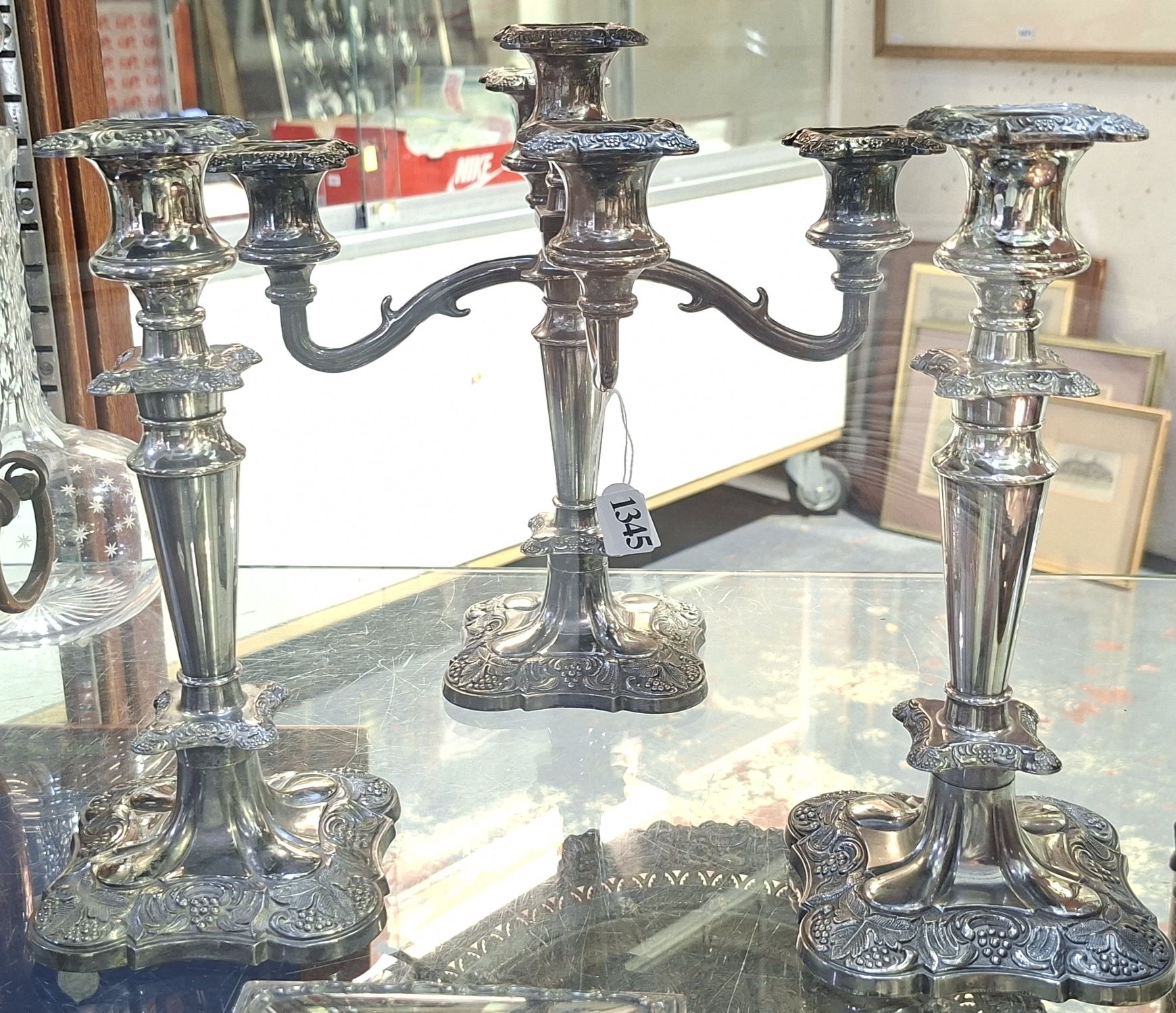 English Silver-Plated Candellabra