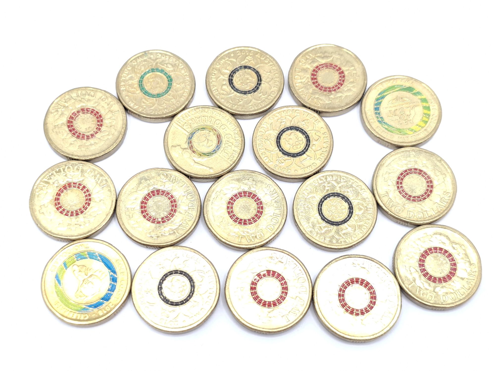 13 Australian Coloured $2 Coins