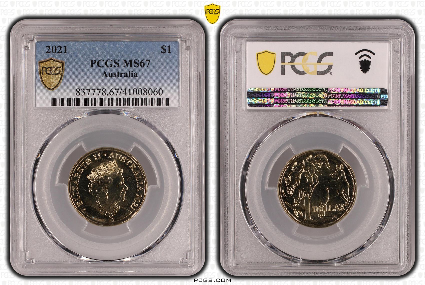 Elizabeth II, One Dollar, 2021, PCGS MS67