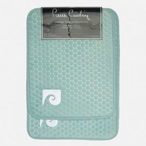 Pierre Cardin 2 piece memory foam bath mat Duck Egg |