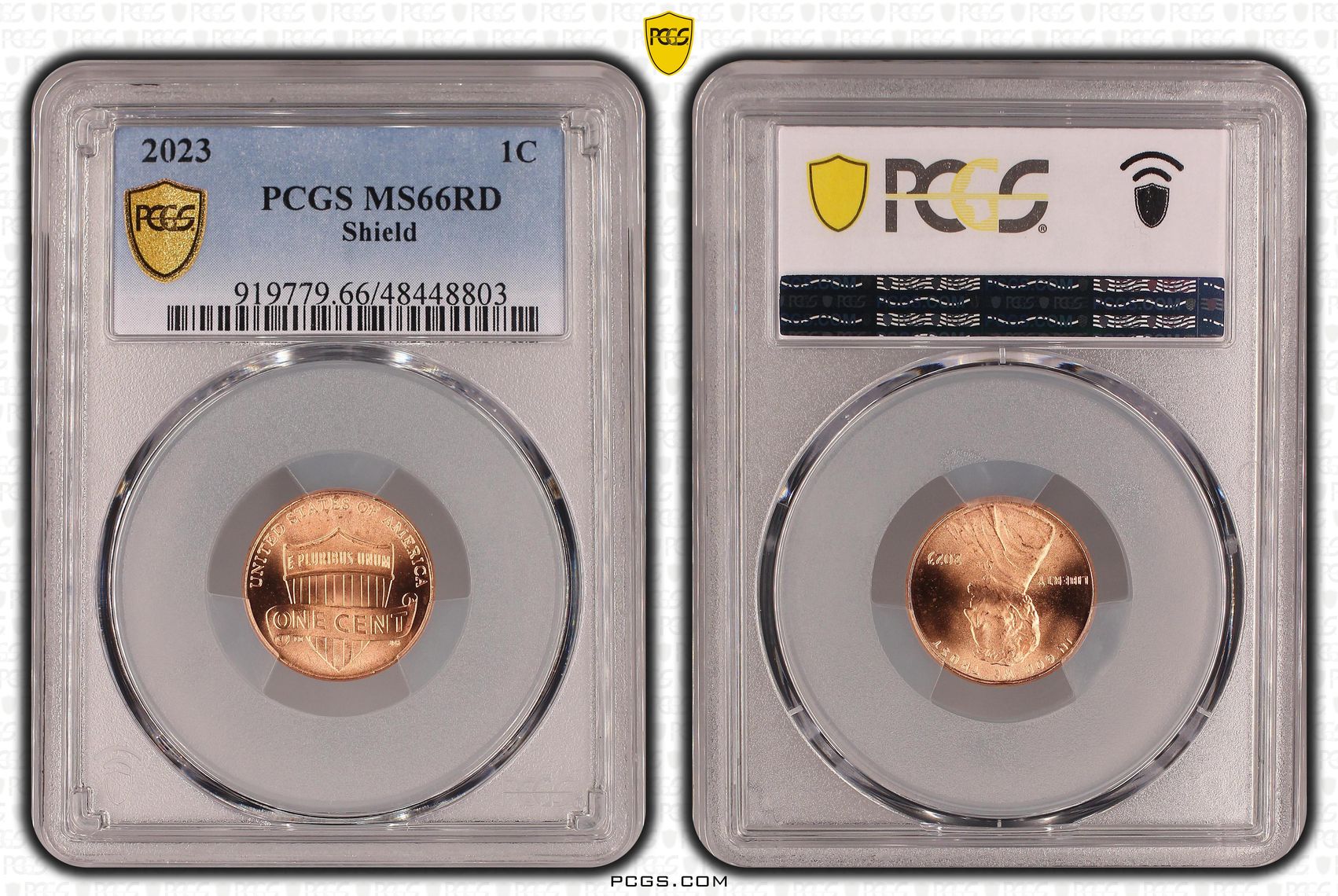 The United States of America, Shield, One Cent, 2023, PCGS MS66RD