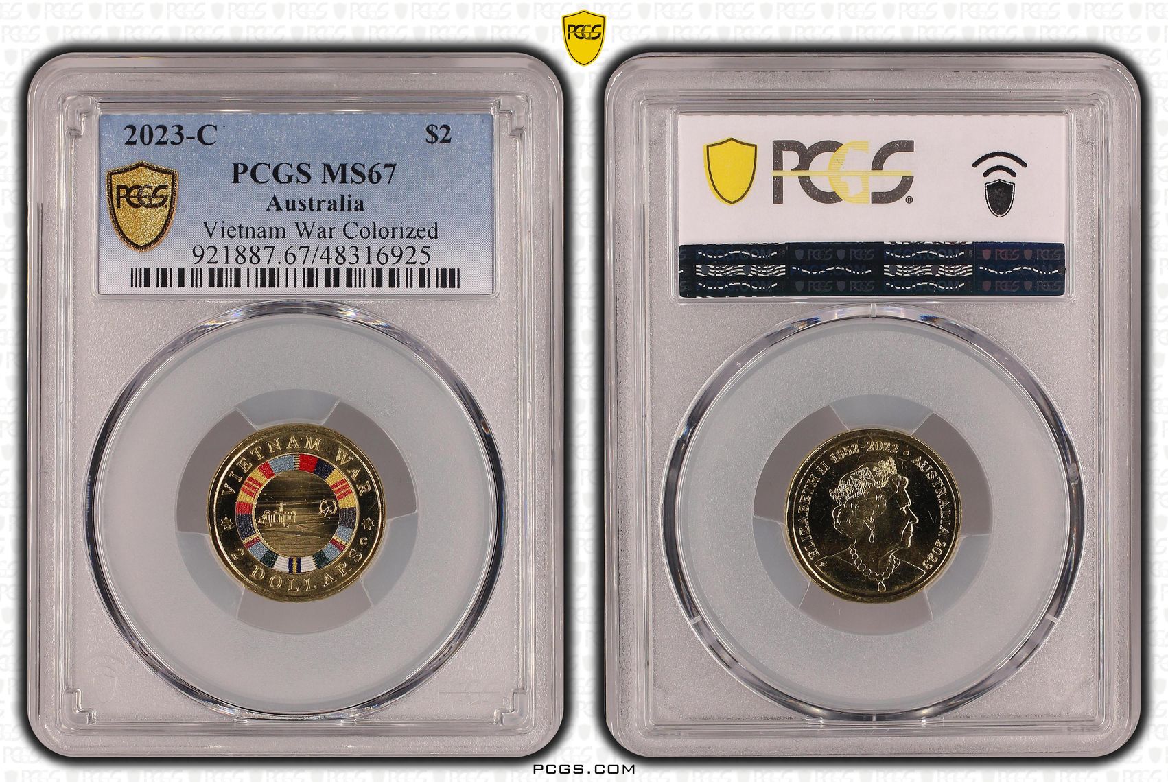 Vietnam War Colourised, Two Dollar, 2023-C, PCGS MS67