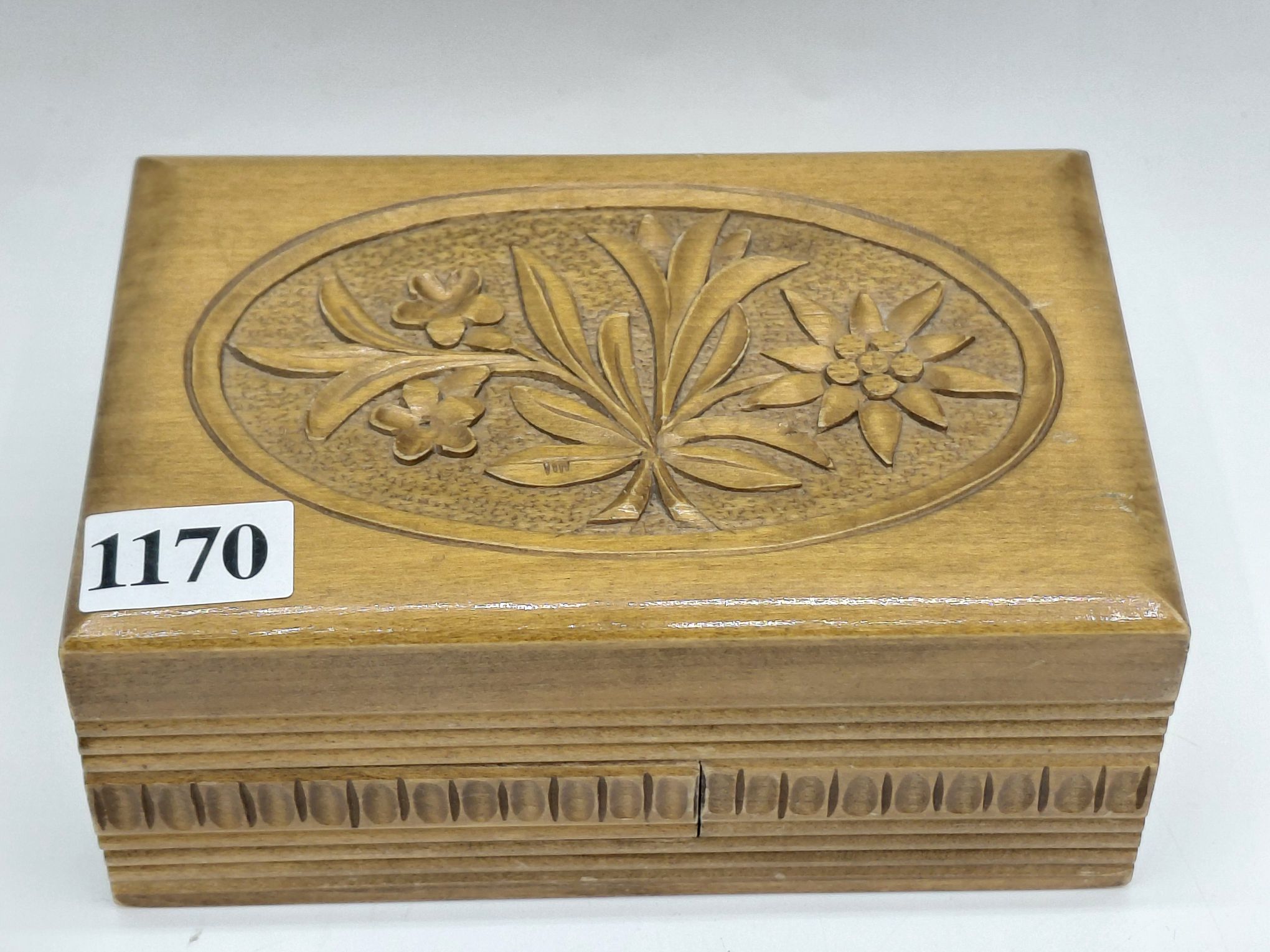 Treen Hidden Key Jewellery Box