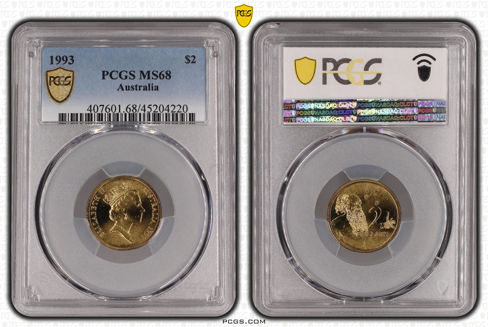 1993 Australia Two Dollar, $2 PCGS - MS68 POP 7/0 -220