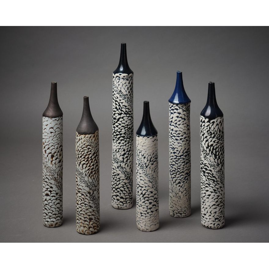 Margaret Milne - Six ‘Candle’ vases